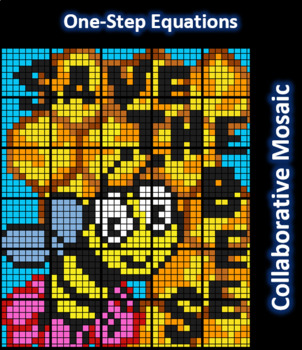 Preview of Colouring by One Step Equations (Positive Integers), Honey Bee (30 Sheet Mosaic)