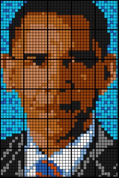 Preview of Colouring by Quadratic Formula - Obama (Exact and Decimal Versions, 30 Sheets)