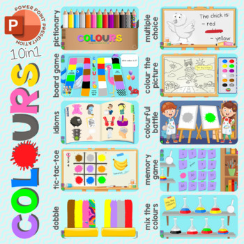 Preview of Colours 10in1 (PowerPoint Games)