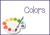 Colours Flash Cards - English (6 per page)
