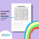 Colours Word Search - Spelling Practise (UK English)