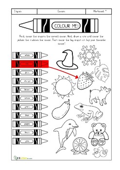 Preview of Colours Worksheet 1