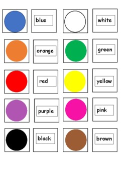 Colours snap game with background by Lucia likes English | TpT