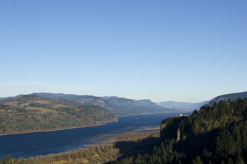 Preview of Columbia River Gorge at Oregon and Washington Powerpoint image