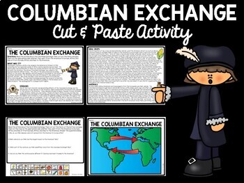 Preview of Columbian Exchange Cut and Paste Reading Comprehension Activity for Exploration