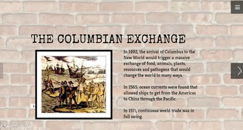 Preview of Columbian Exchange Presentation with Student Questions