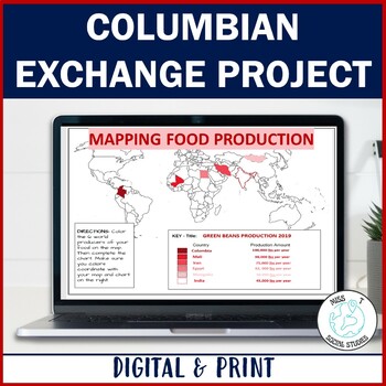 Preview of Columbian Exchange Project: Age of Exploration World Map Activity: Mapping Food