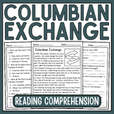 Columbian Exchange Reading Comprehension Passage • Columbi