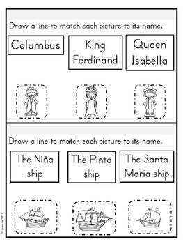 Christopher Columbus Day by Kindergarten Printables | TpT