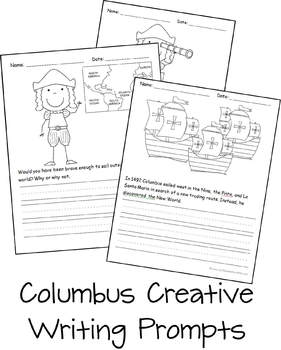 Columbus Day Creative Writing Prompts (Kindergarten & 1st Grade) by