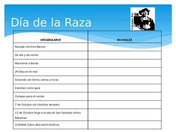 Preview of Columbus Day-Emergent Reader-Powerpoint & Activity Package in Spanish