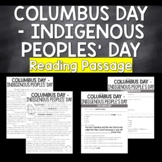 Columbus Day - Indigenous Peoples' Day Reading Passage