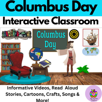 Preview of Columbus Day Interactive Virtual Classroom-Fun Activities- Christopher Columbus