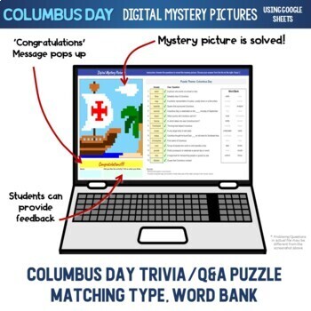 Columbus Day Matching Type Trivia Question Answer Tpt