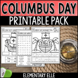 Columbus Day Math and Literacy Printable Pack