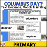 Columbus Day Reading Passage | Finding Text Evidence for Primary