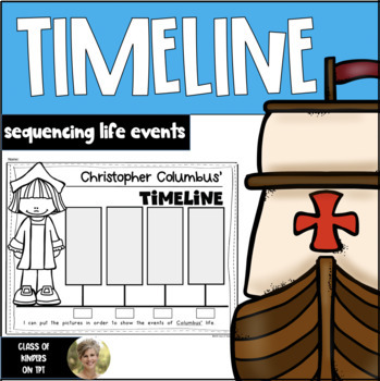 Preview of Columbus Day Timeline Kindergarten First Grade Social Studies Fall