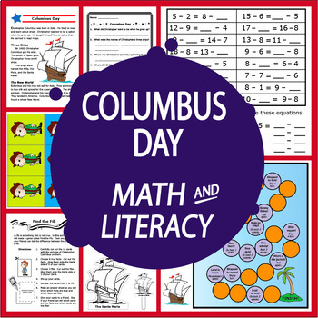 Preview of Columbus Day National Holidays–Spanish Explorer Christopher Columbus Activities