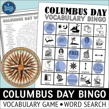 Preview of Columbus Day Vocabulary Bingo Game and Word Search