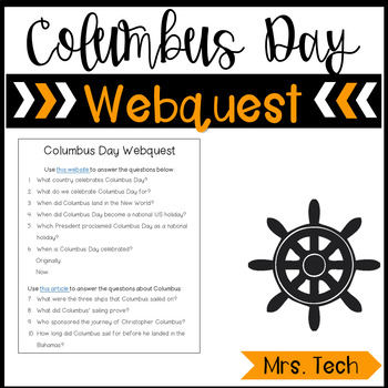 Preview of Columbus Day Webquest