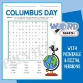 Easy Christopher Columbus Day Word Search Puzzle 1st 2nd G