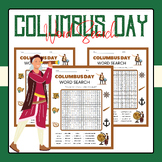 Columbus Day Words Search Puzzles | Columbus Day Activities