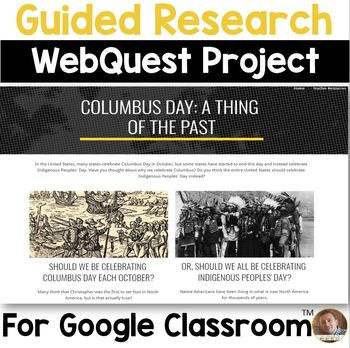Preview of Columbus Day or Indigenous Peoples' Day: WebQuest Research *Print and Digital*