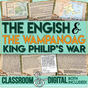 Preview of King Philip's War The English and the Wampanoag Distance Learning