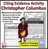 Columbus Citing Evidence Activity