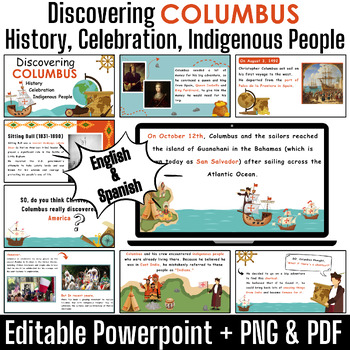 Preview of Columbus: History, Celebrations, and Indigenous People - Editable Powerpoint