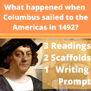 Preview of Columbus Readings & Writing Prompt (DBQ) [Distance Learning Resource]