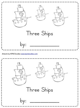 Preview of Columbus's Ships with STEM, Emergent Reading, & Writing activities