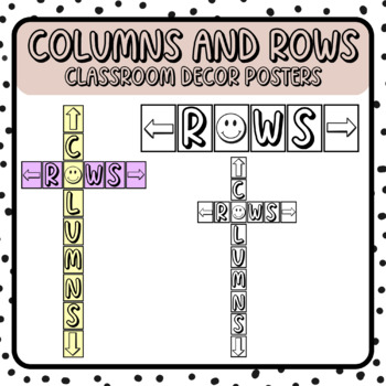 Preview of FREE Columns and Rows Smiley Face Posters-Classroom Decor