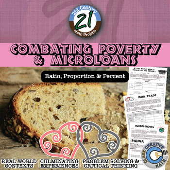 Preview of Combating Poverty & Microloans - Ratio | Proportion | Percent - Math Project