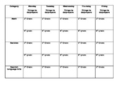 Combination Class Weekly Planning Template