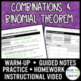 Combinations and Binomial Theorem Lesson | Video | Guided 