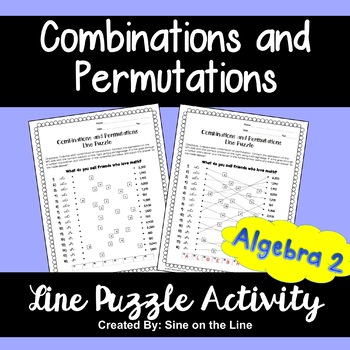 Preview of Combinations and Permutations: Line Puzzle Activity