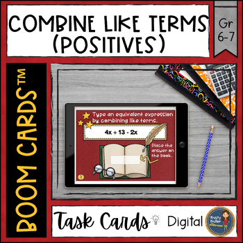 Preview of Combine Like Terms Boom Cards™ Digital Task Cards