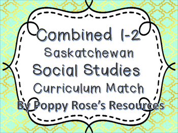 Preview of Combined 1-2 Social Studies Curriculum Match - Saskatchewan