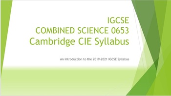 Preview of Combined Chemistry Cambridge Syllabus 2019-2021