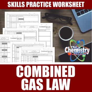 Preview of Combined Gas Law Worksheet | Print | Digital | Gas Law | Distance Learning
