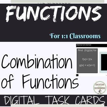 Combining Functions Digital Task Card Activity for PreCalculus