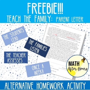 Preview of Teach the Family: Parent Letter