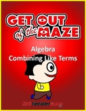Combining Like Terms Mazes (Fun Worksheets)