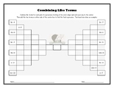 Combining Like Terms Partners Activity (Brackets)