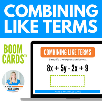 Preview of Combining Like Terms Boom Cards™ Digital Activity
