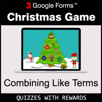 Combining Like Terms | Christmas Decoration Game | Google Forms by ...