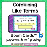 Combining Like Terms Digital Interactive Boom Cards - Dist