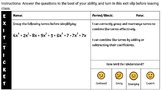 Combining Like Terms |Exit Ticket, Quick Check, Reflection