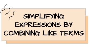Preview of Combining Like Terms Interactive Notes (Digital)